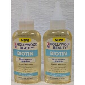 Hollywood Beauty Biotin Oil 2 oz Natural Oil Blend Hair Growth 2 Pack exp 06/29